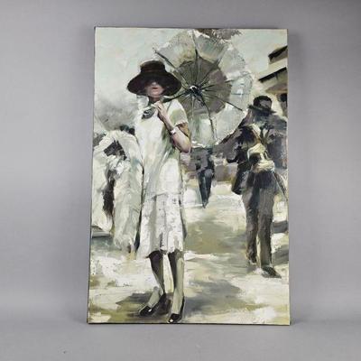 Lot 447 | Vtg Beth Charles "High Society" Oil On Canvas
