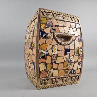 Lot 318 | Vintage Mosaic Tiled Pottery Planter Stand
