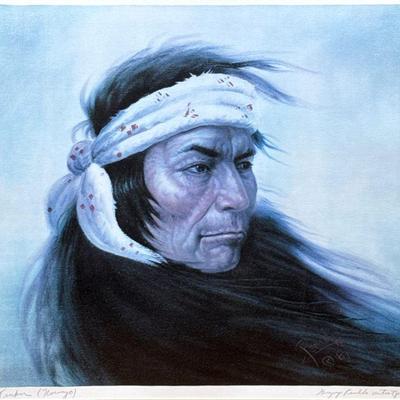 GREGORY PERILLO (AMERICAN, 1927-2021) LITHOGRAPH | Tinker (Navajo). Artists proof. 17 x 21 in. sight. - w. 26 x h. 22 in (frame)

