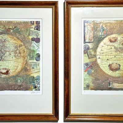 PAIR GLOBE PRINTS | 19.5 x 19, site. - w. 28 x h. 30 in (Each frame)
PAIR GLOBE PRINTS | 19.5 x 19, site. - w. 28 x h. 30 in (Each frame)


