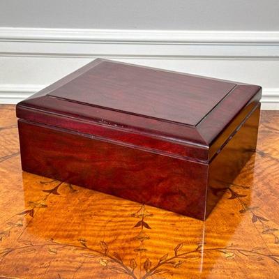C.A.O. CHERRYWOOD HUMIDOR | Handmade in USA by CAO international Inc. solid cherry. - l. 12 x w. 9 x h. 5 in


