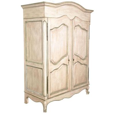 PAINTED FRENCH STYLE ARMOIRE | l. 25 x w. 54 x h. 76 in

