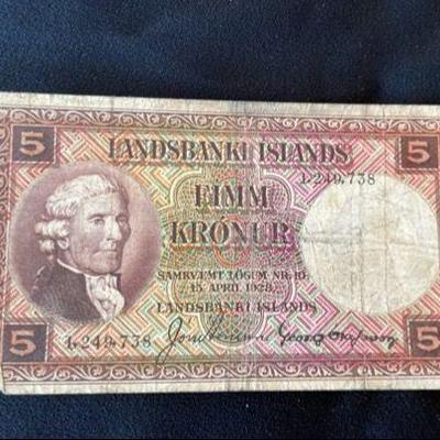 1928 Iceland $5 Kroner
