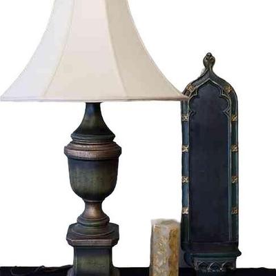 MCM Table Lamp * Sungott Art Studios Wood Wall Sconce With Candle
