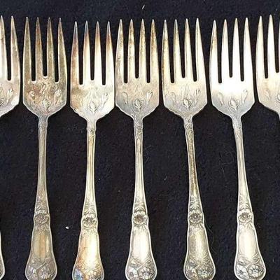 Oneida Community Brilliance Plate Silverplated Decorative Forks (7)
