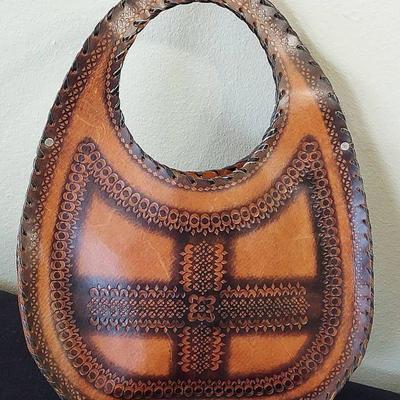 Unique Embossed Leather Handbag
