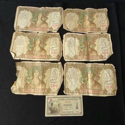 Indochina Franc Bills * 100 Francs Bills
