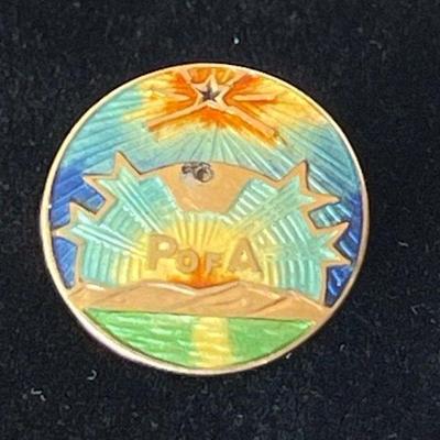 P of A 14K Gold Lapel Button * Igloo No. 16 Inscribed On Back
