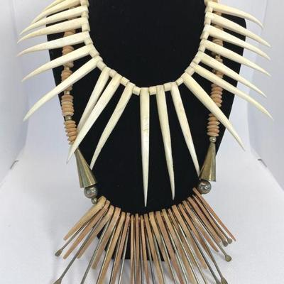 Very Unique Ethnic Inspired Necklaces * Wood * Metal * Bone Perhaps
