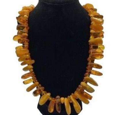 Gorgeous Large Baltic Amber 24” Long Necklace
