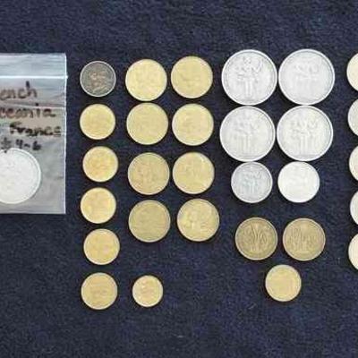 2-French Oceania 5 Francs ($4-$6) * France 10 Centimes *
