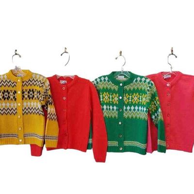 4 Vintage Children's Sweaters
