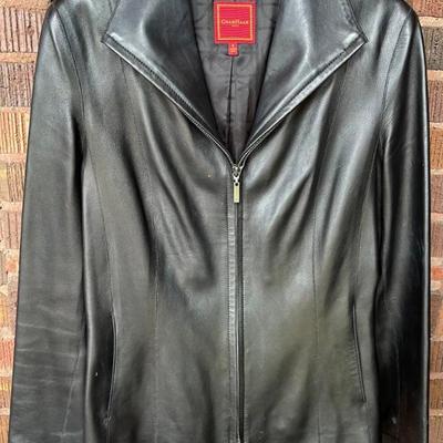 Cole Haan Lamb Skin Leather Jacket Size 8