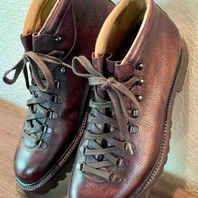 Leather Di Bianco Scarpe Hand Made In Italy Men's Size 9 Rapid Deco Maroon Degrede Brown Leather Alpine Boots