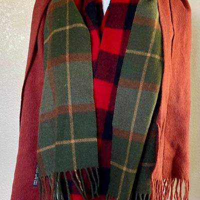 Elliot Gant 100  Percent Cashmere Scarf - Ralph Lauren Polo Woof Scarf - Condor Tip 100 Percent Baby Alpaca
