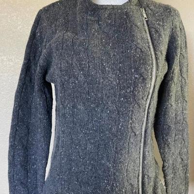 Autumn Cashmere 100 Percent Cashmere Side Zip Sweater Size Small 
