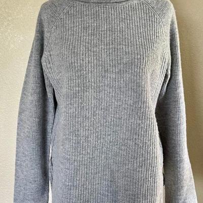 Vince Vintage Wool & Cashmere Blend Side Zip Cowl Neck Sweater Size M