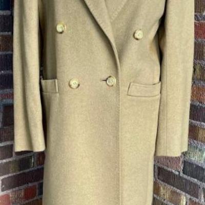 Aquascutum Of London At Harrods Cashmere Double Breasted Coat Made In England Size Men's Medium