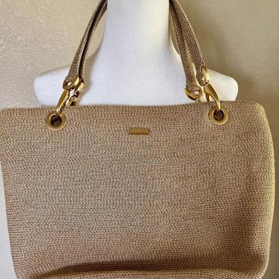 Vintage Eric Javits New York Squishee Woven Purse Tote 