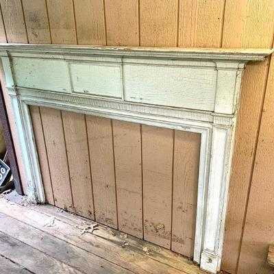 Antique pine 1820’s mantle, wd. of mantle is 71 1/2”, ht. 50”. The fireplace opening is 33 1/2 ht., 50” wd.