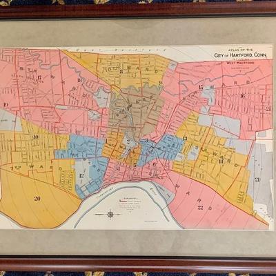 Large facsimile map of Hartford 