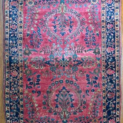 Persian hand woven scatter rug, 42 x 58”