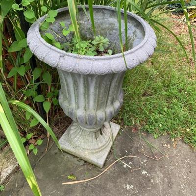 Fiberglass garden urn