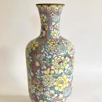 Chinese cloisonné vase, ht. 10 1/2