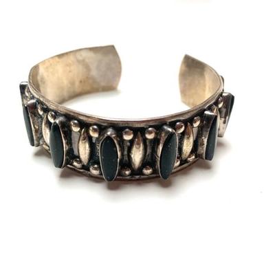 Vtg. sterling cuff bracelet marked JCM Mexico