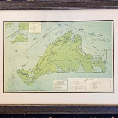 Large facsimile map of Martha’s Vineyard, 33 x 45”