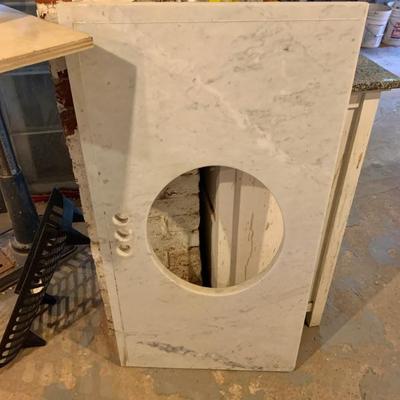 Marble sink top, 22 1/2 x 43 1/2