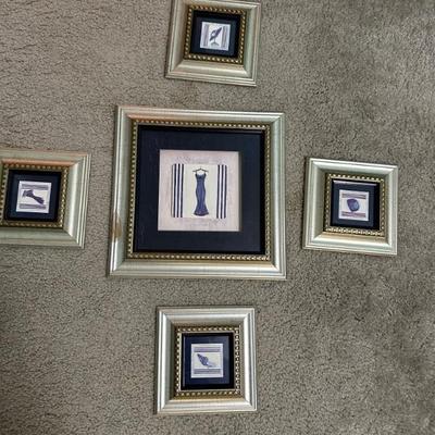 Decor art collection. Located in large bathroom 