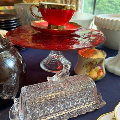 EaPG butter dish, Cake Plates
