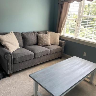 Lovely, clean nailhead sectional sofa