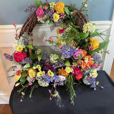Closeup of seasonal wreaths