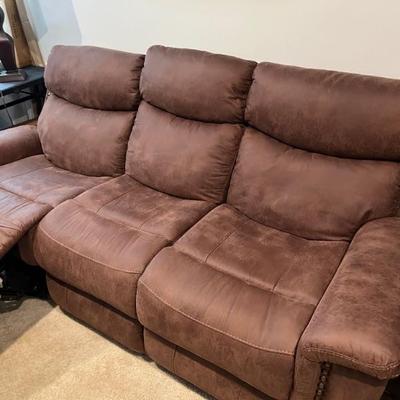 Power Recliner Sofa w USB Charging Ports