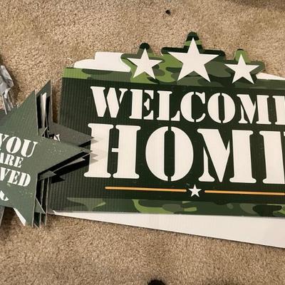Welcome Home Military Outdoor Signs