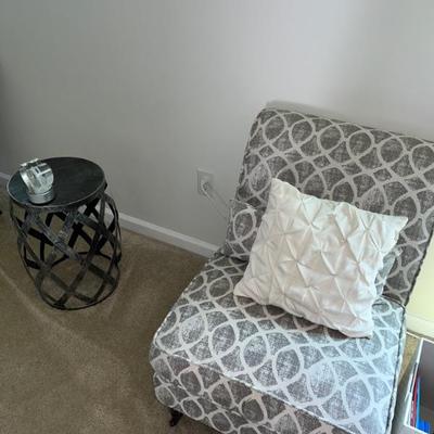 Accent Seating in Silver and White