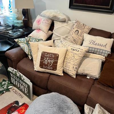 Large Collection of Throw Pillows