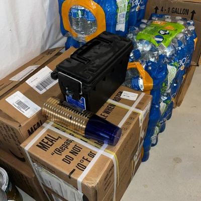 MRE's and Water Cases