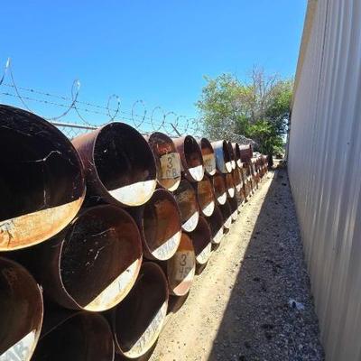 #3110 • Approx (75) 55 Gallon Drums with Pipe Fittings
