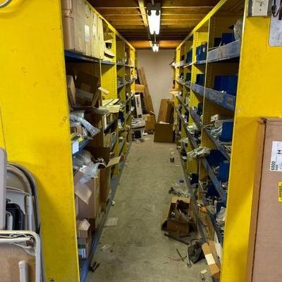 #2004 • 12 Shelving Units of Plumbing Equipment Nuts & Bolts
