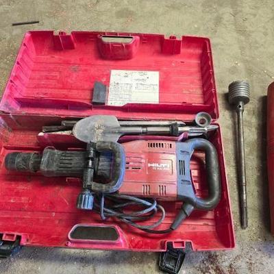 #2028 • HILTI Jackhammer, Case, and Attachments
