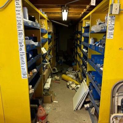 #2002 • 12 Shelving Units of Plumbing Equipment
