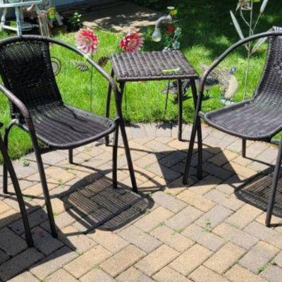 NICE Patio Furniture (3 Chairs and 3 Tables Total)