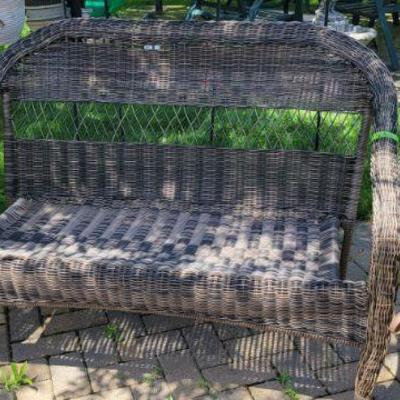 Wicker Bench 