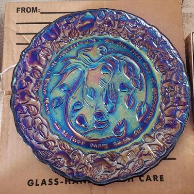 Vintage Imperial Glass 12 Days of Christmas Plates