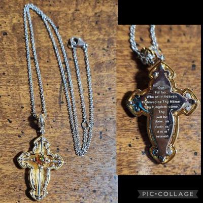 Michael Valitutti Lord's Prayer pendant necklace.