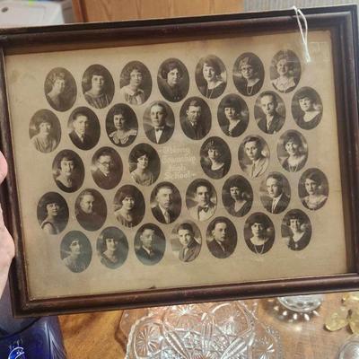 Antique photo Oblong, IL high school.