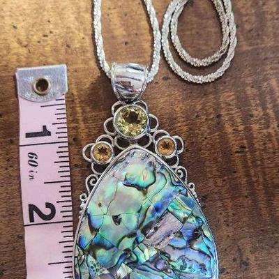 Sterling and abalone